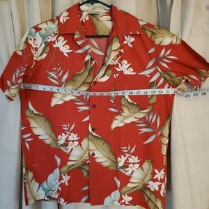 Malihini Hawaiian Shirt Short sleeve Cuban Collared Retro w/ coconut buttons 🥥
